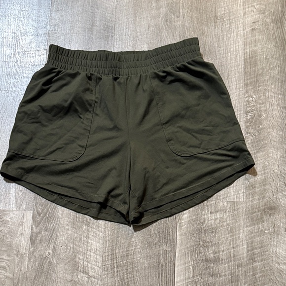 all in motion Pants - All in Motion Dark Green Athletic Shorts